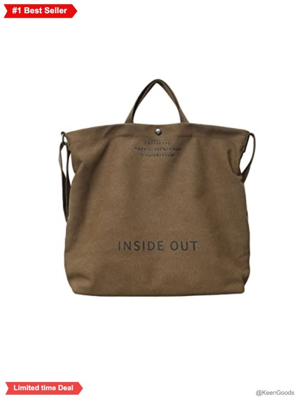 Canvas Tote Bag Crossbody Shoulder Handbag Work Satchel Letter Print